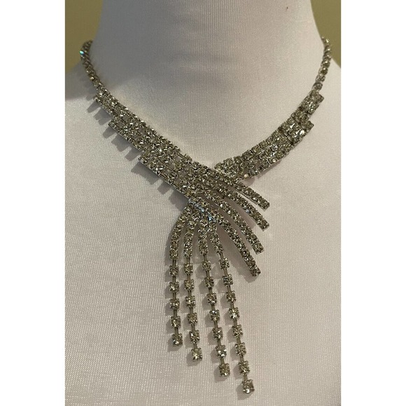 Unbranded Jewelry - Rhinestone Necklace Y2K prom wedding graduation sparkly